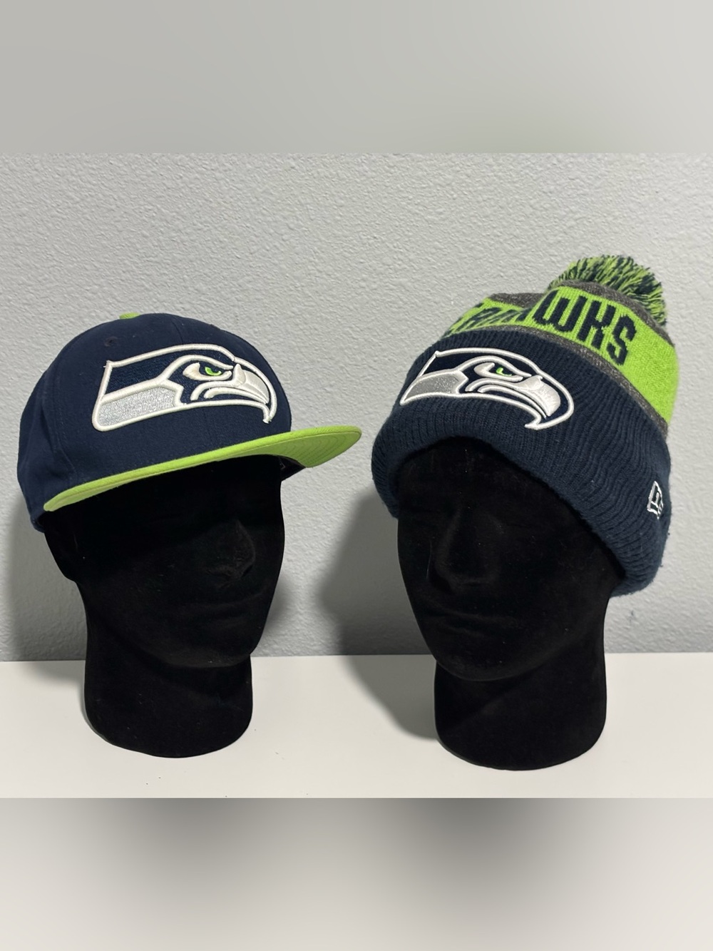 Seattle Seahawks NFL fan headwear produced by New Era Superfan Bundle